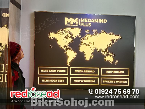 The 3d Led World Map For Megamind Plus Consultancy In BD